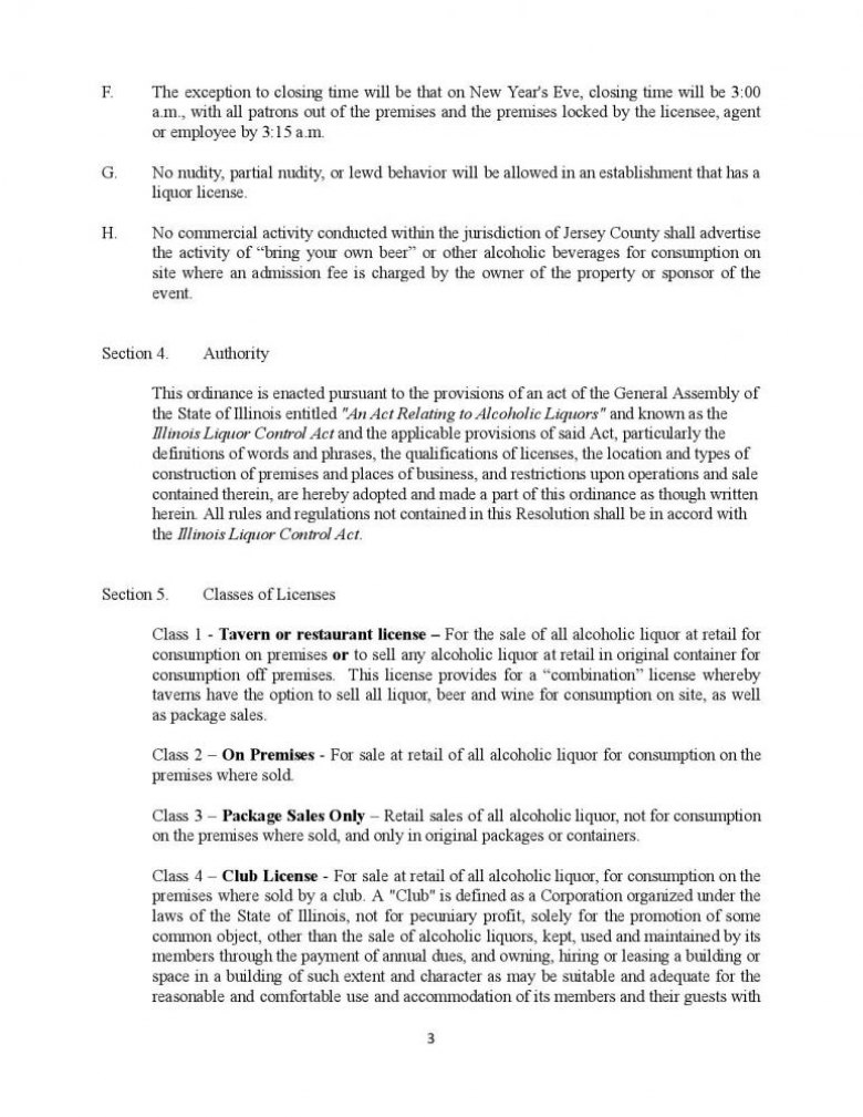 Proposed Revised Liquor Ordinance - Pg. 3